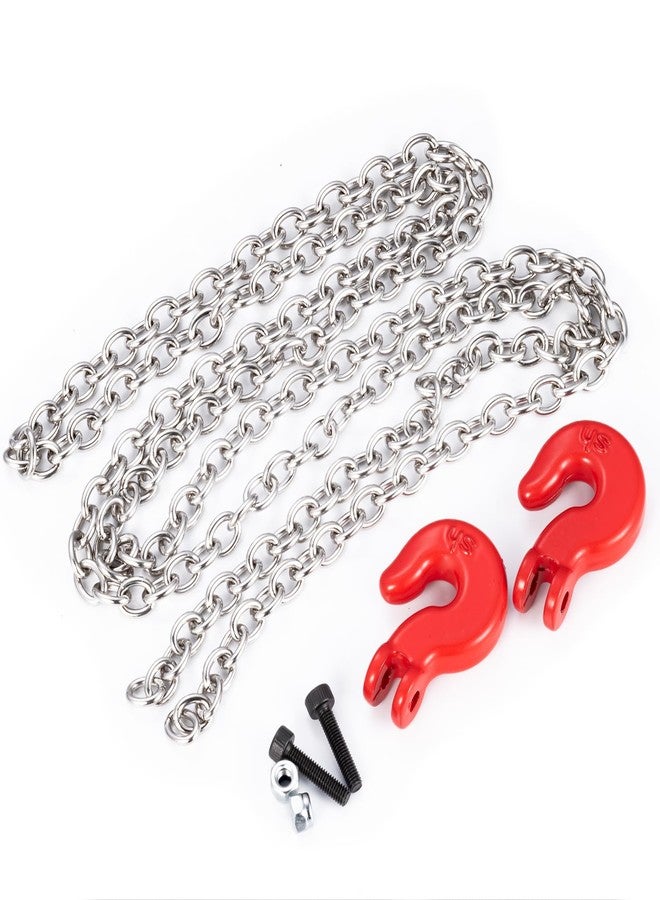 WEFEINO Metal Trailer Hook & Chain Upgrade Parts for Axial 1/6 SCX6 AXI05000 JLU AXI05001 Trail Honcho RC Car Buggy - Image 2